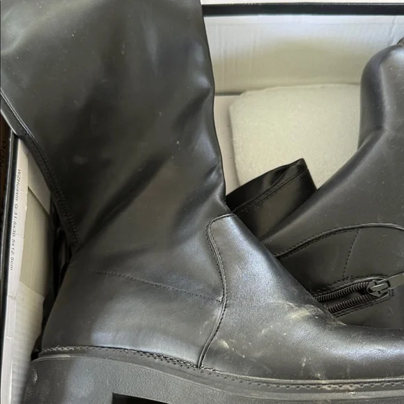 Black Over the Knee Boots - Picture 2 of 4